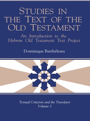 cover image of Studies in the Text of the Old Testament